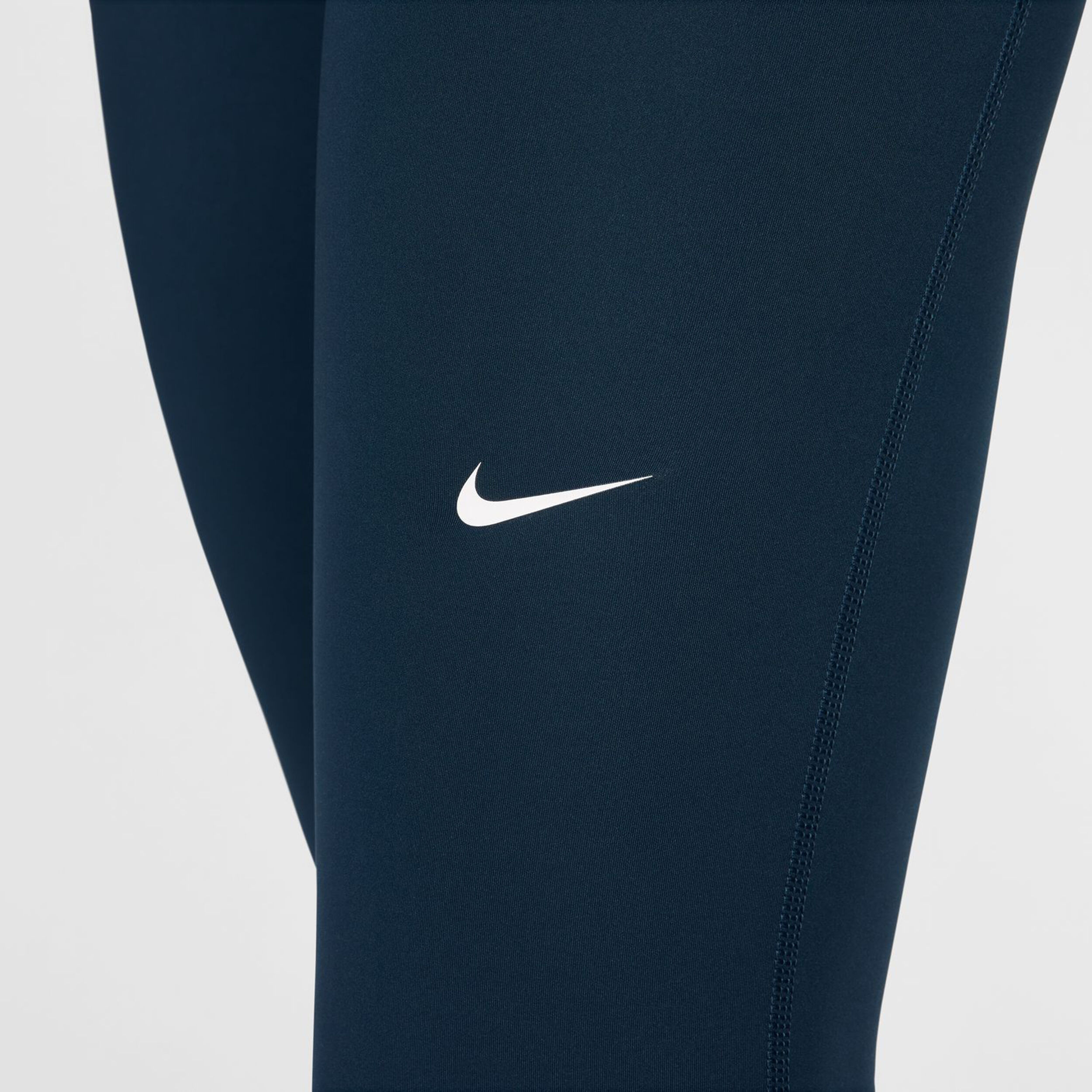Nike Mid-Rise Mesh-Paneled Collant Tight Femmes - Bleu Foncé , Blanc