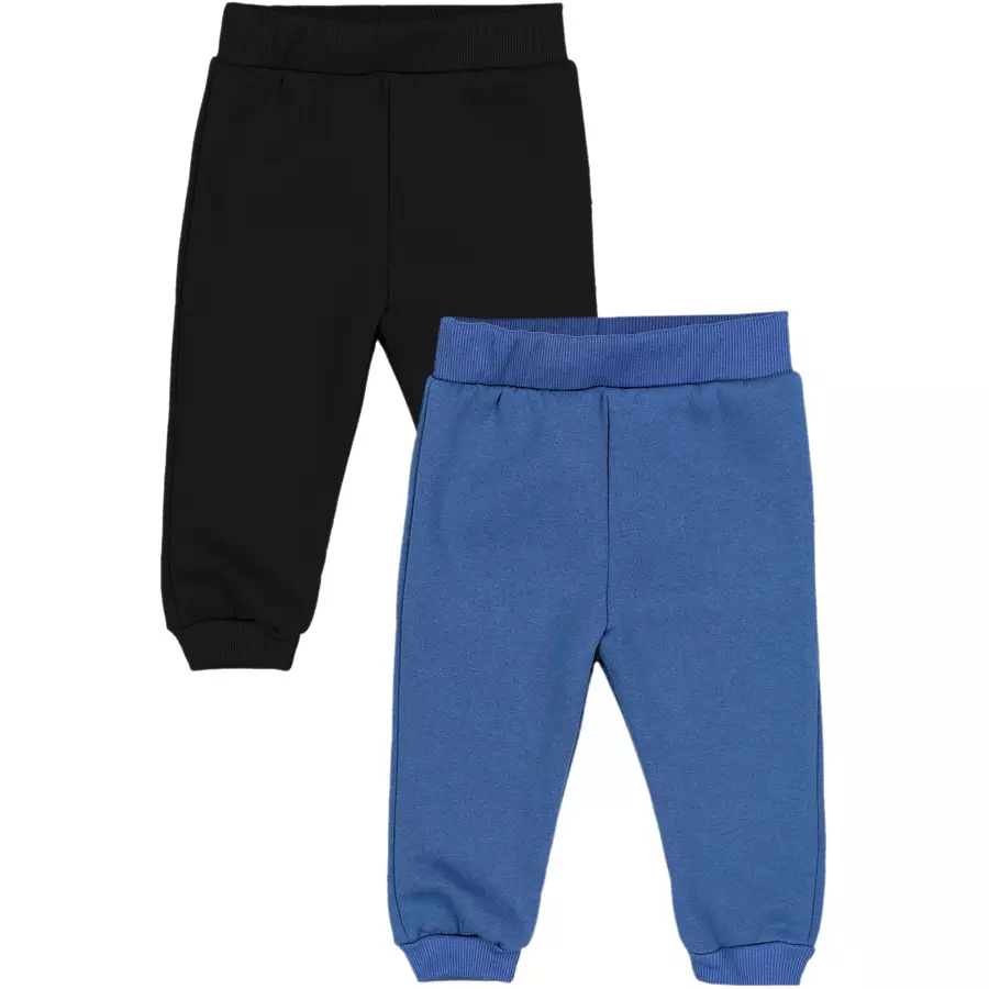 TupTam Baby Jungen Hosen Fleece Angeraut Winter 2er Pack schwarzblau