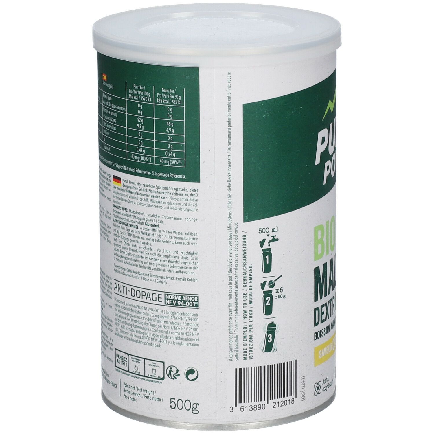 PUNCH POWER Maltodextrin Bio Zitrone