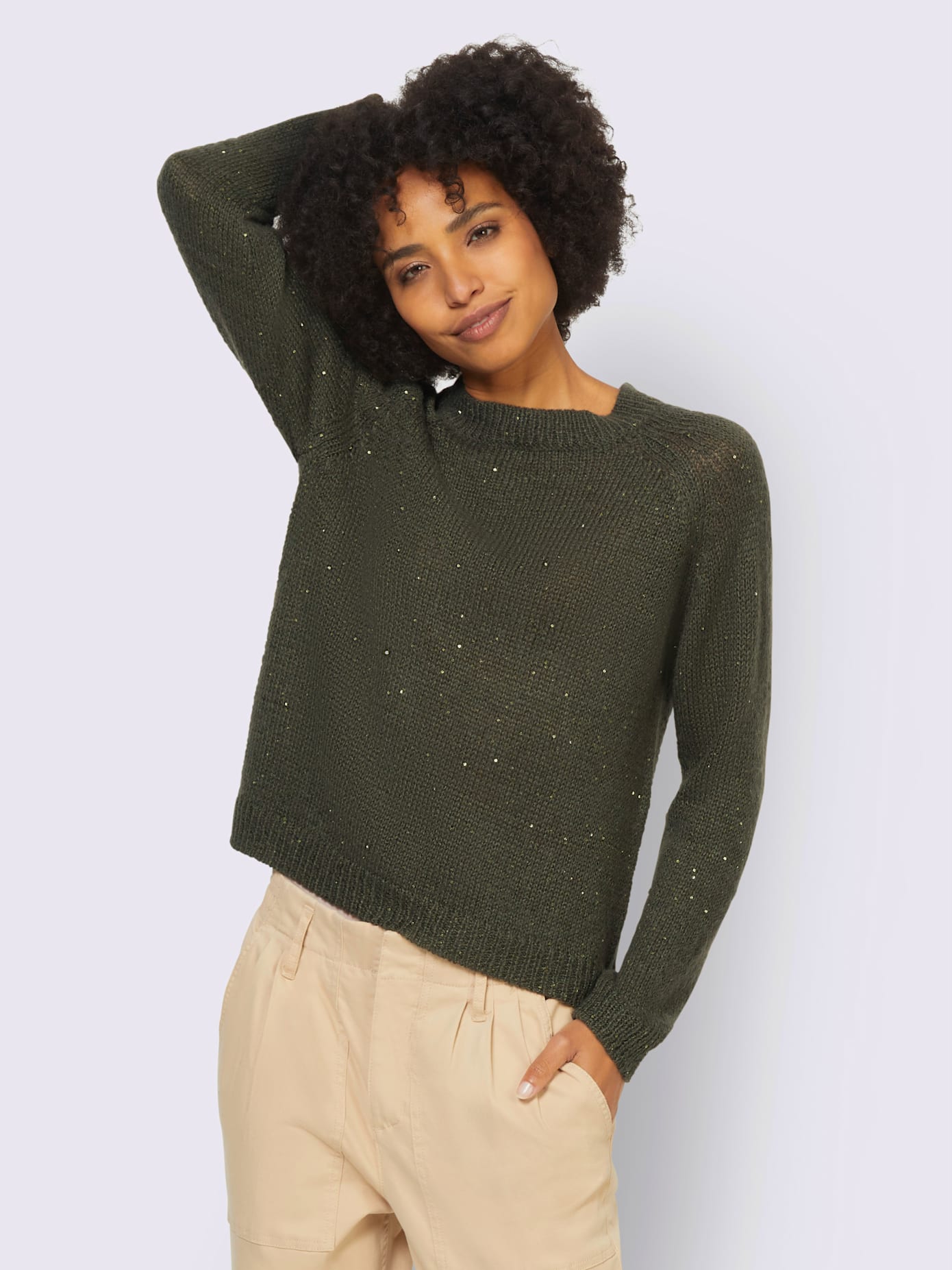 Pull fil avec paillettes incrustées