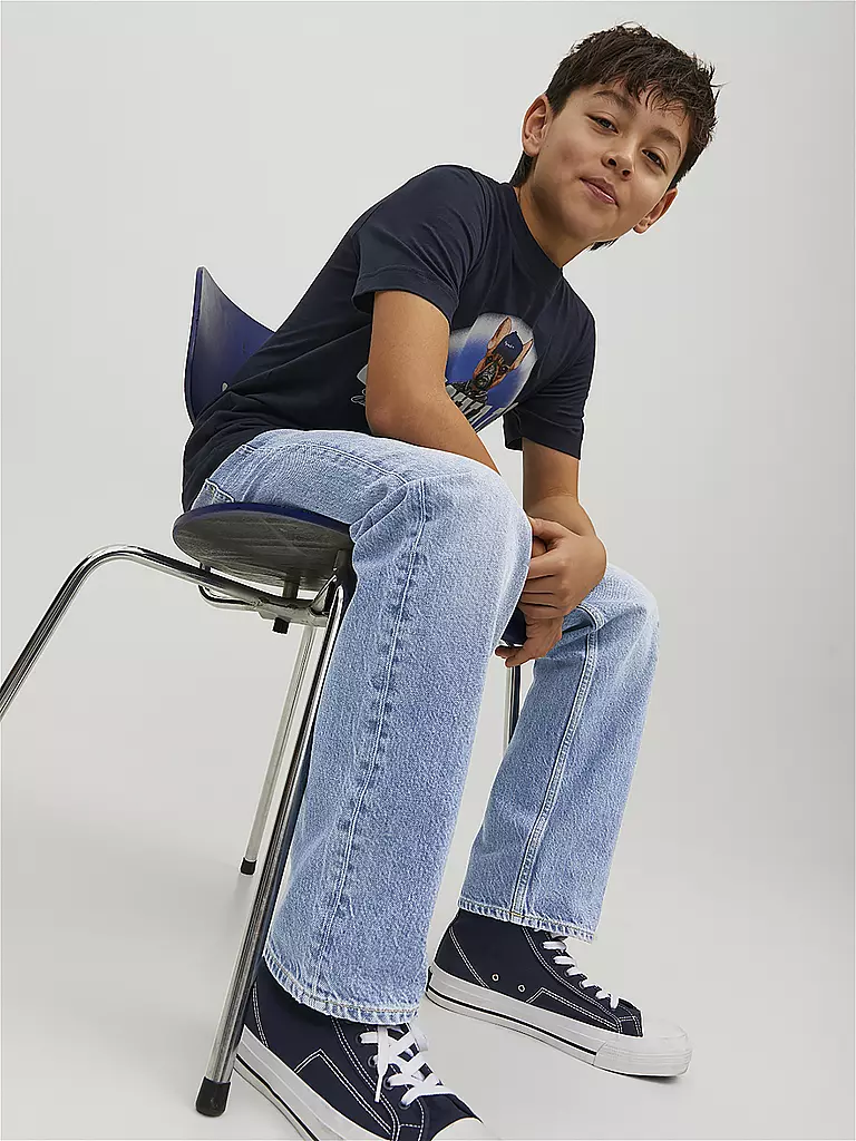 JACK & JONES Jungen Jeans Relaxed Fit JJICHRIS JJORIGINAL blau