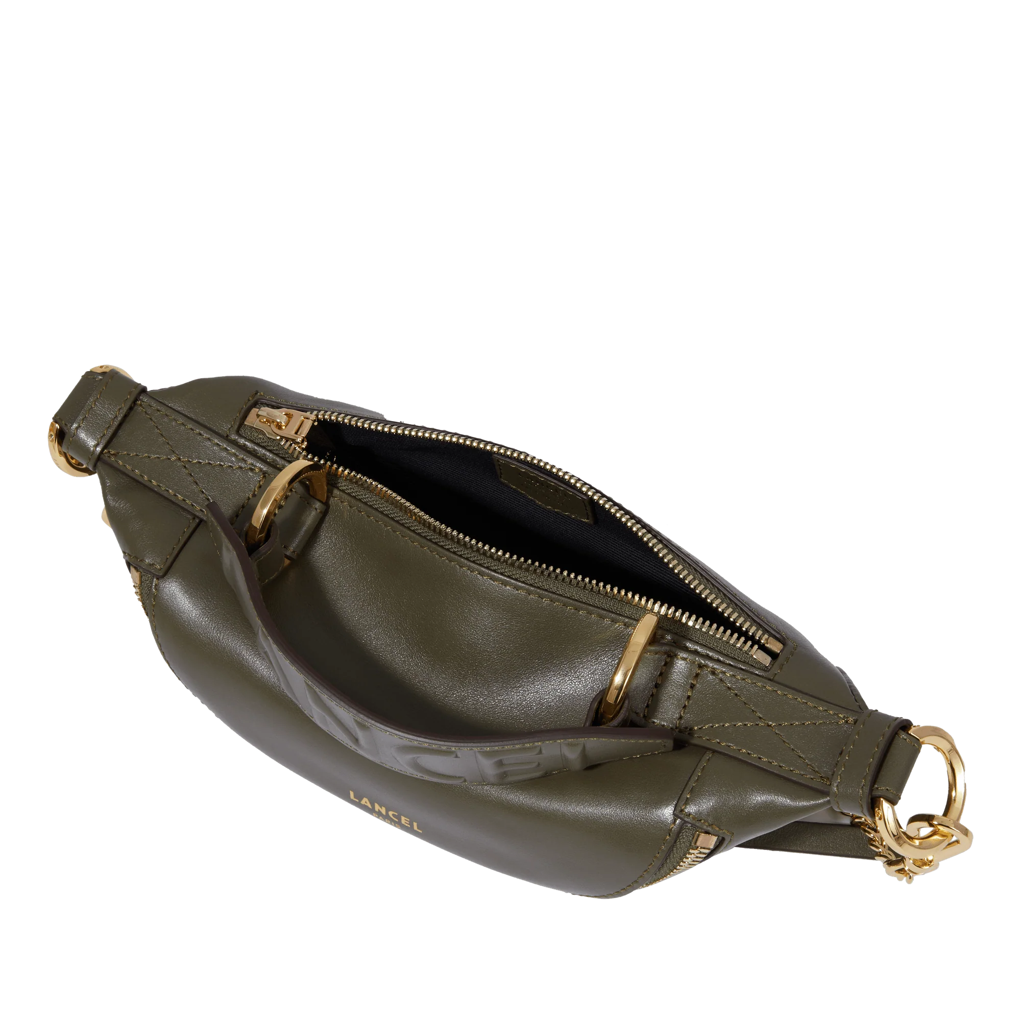 Mini sac porté croisé  Origami de Lancel-Kaki Fonce