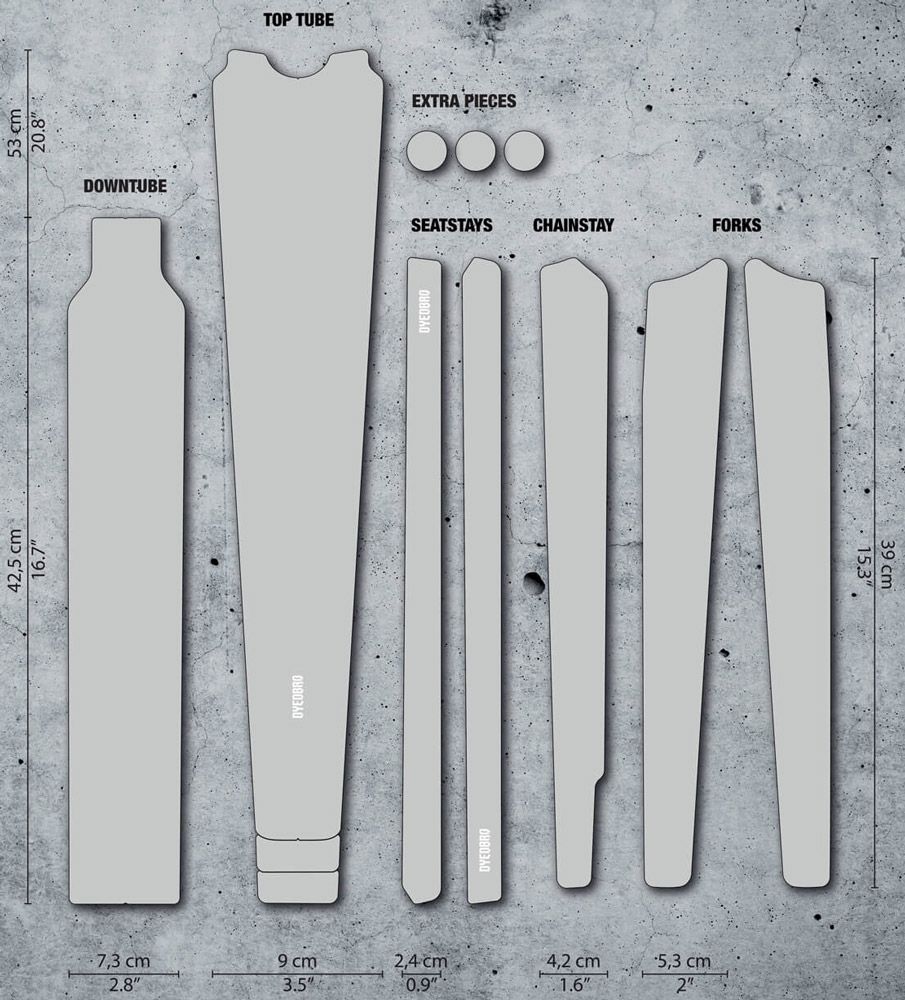 DYEDBRO Clear Gravel Rahmenschutz Kit kaufen | Bike-Discount