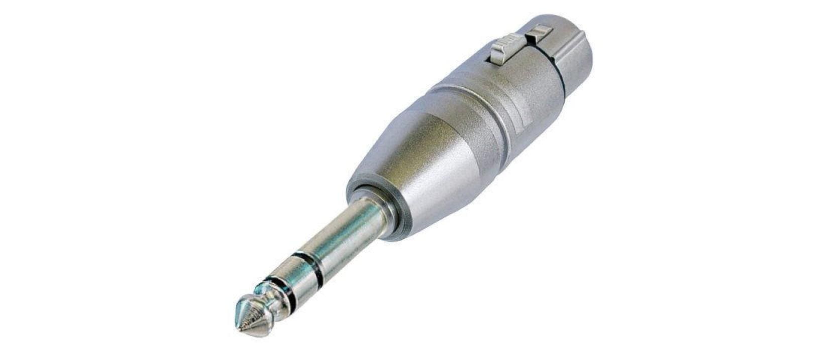 Audio-Adapter NA3FP XLR 3 Pole, female - Klinke 6.3 mm, maleAudioadapter, XLRf auf 6.3 mm Stereo-Klinke