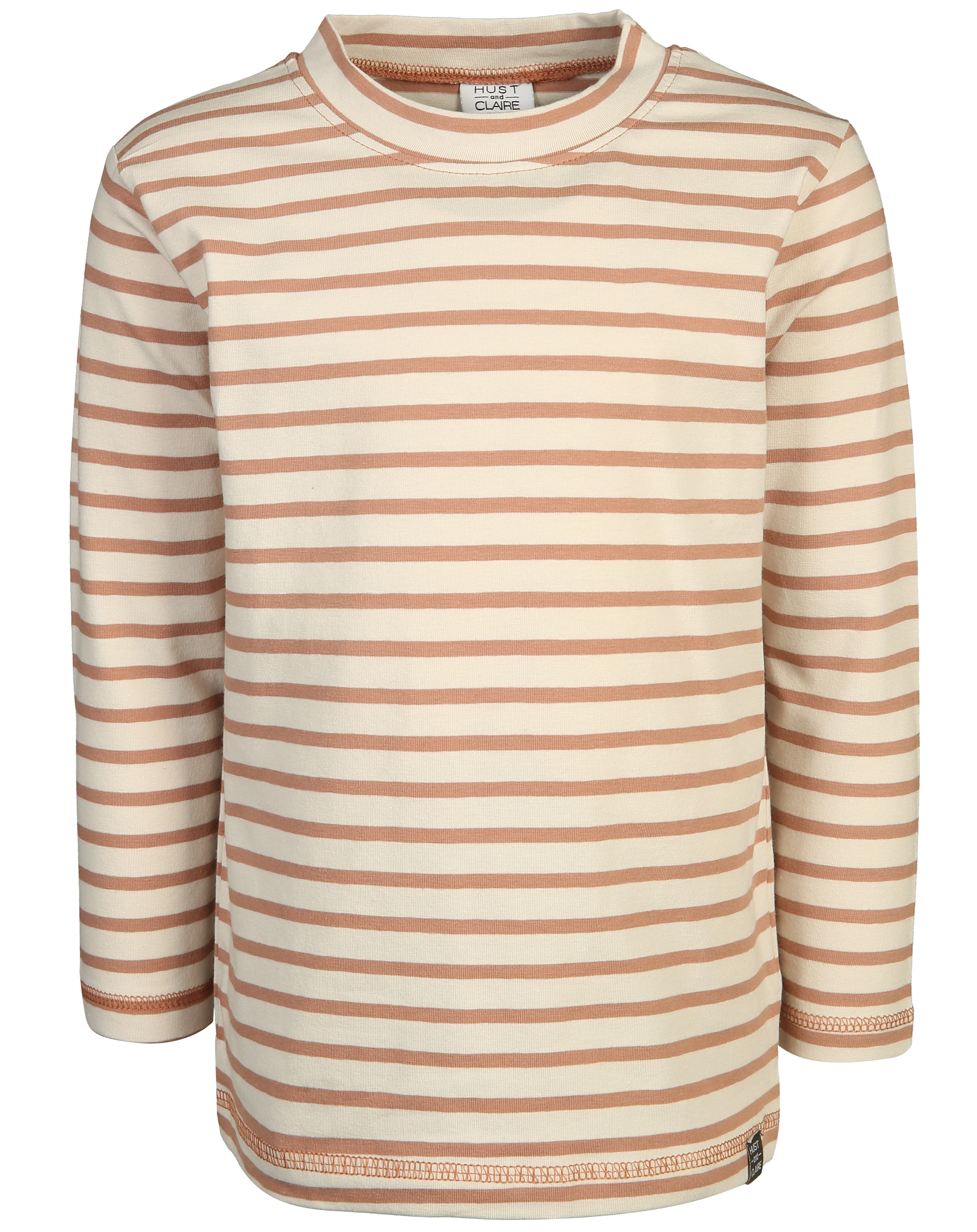 Langarmshirt ANTON geringelt in mocca