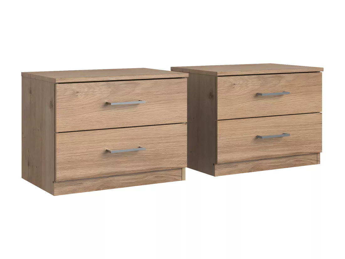 Chambre à coucher complète adulte (lit 160x200cm + 2 chevets + armoire)