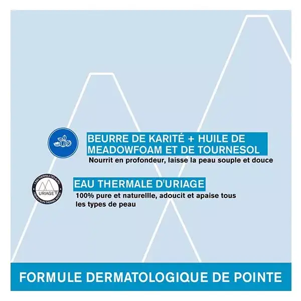 Creme de limpeza e nutrição Uriage para rosto e corpo 200ml