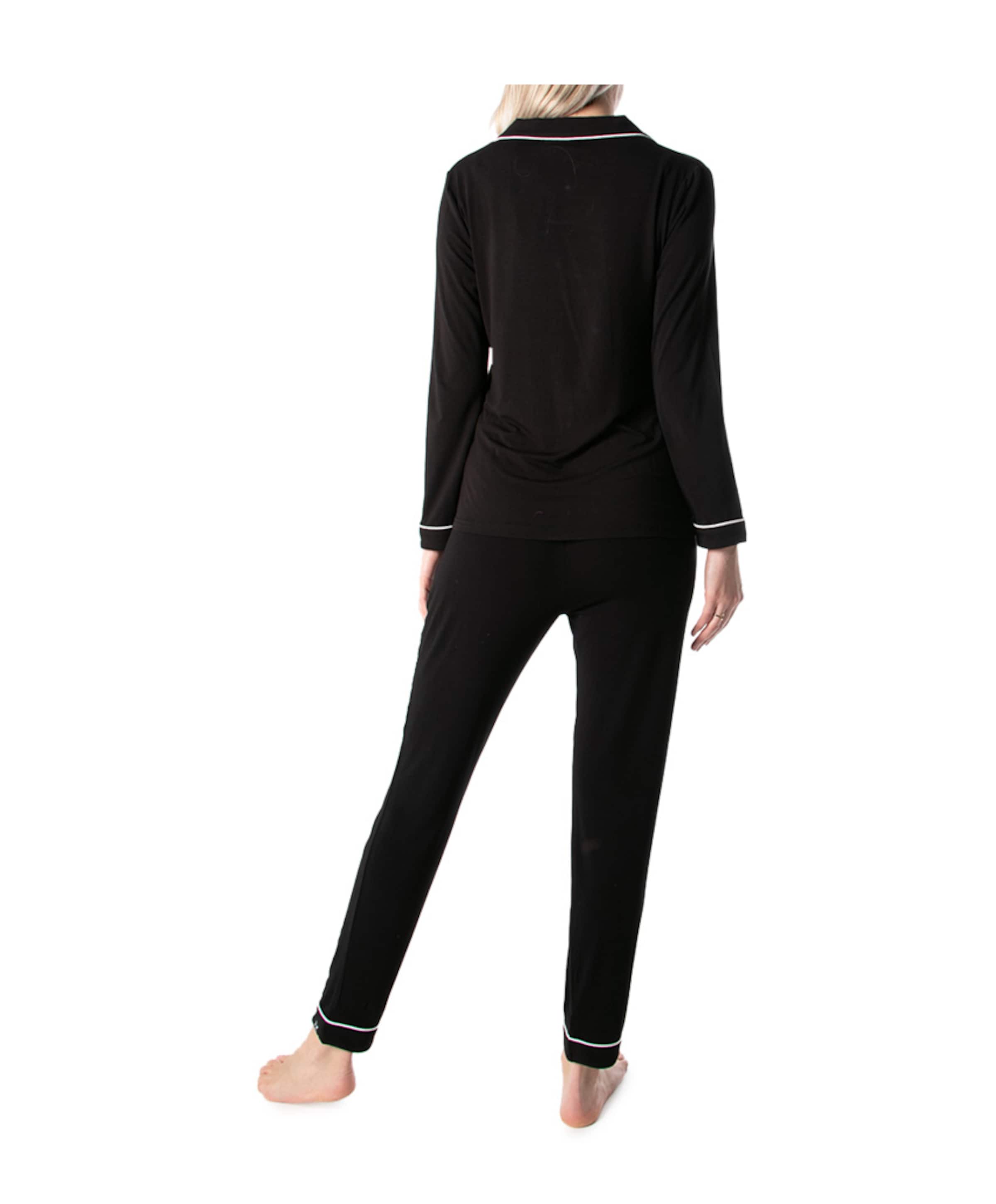 Pretty you London Dames pyjamaset zwart