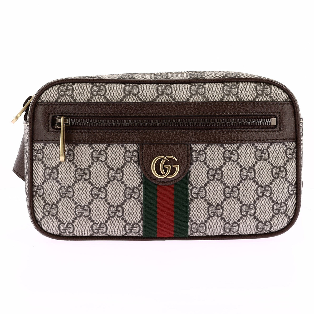 Gucci Sac Ceinture Ophidia en Cuir Monogramme beige Etat: Parfait état - Longueur 25 cm