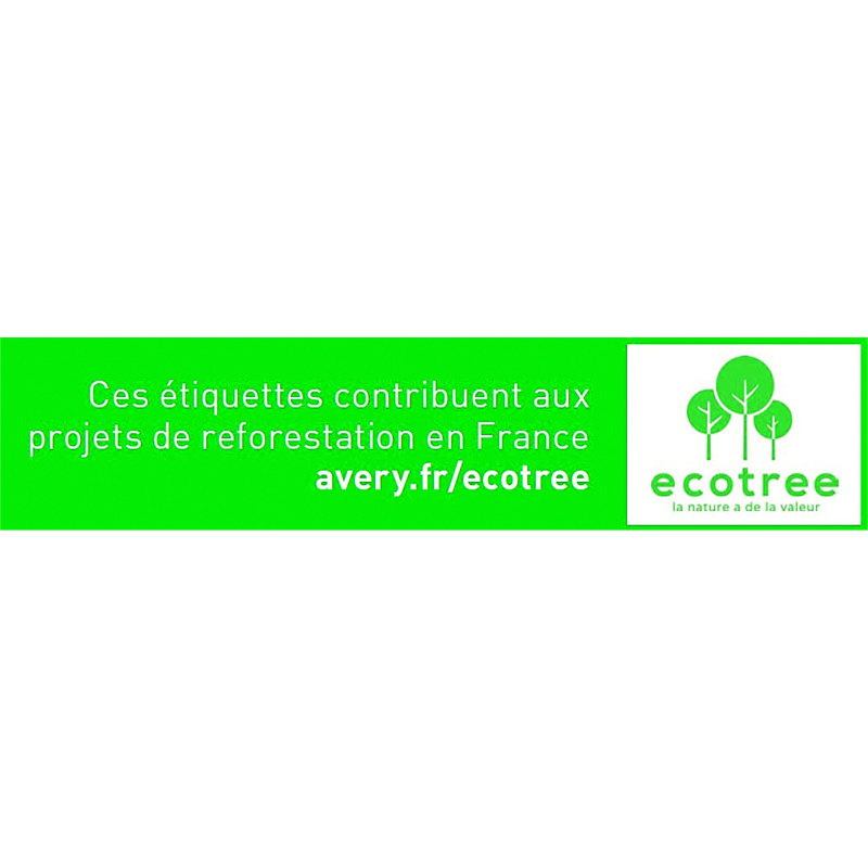 Etiquette adresse multi-usage recylée 99,1 x 38,1 mm Avery LR 7163-100 blanche - Boîte de 1400