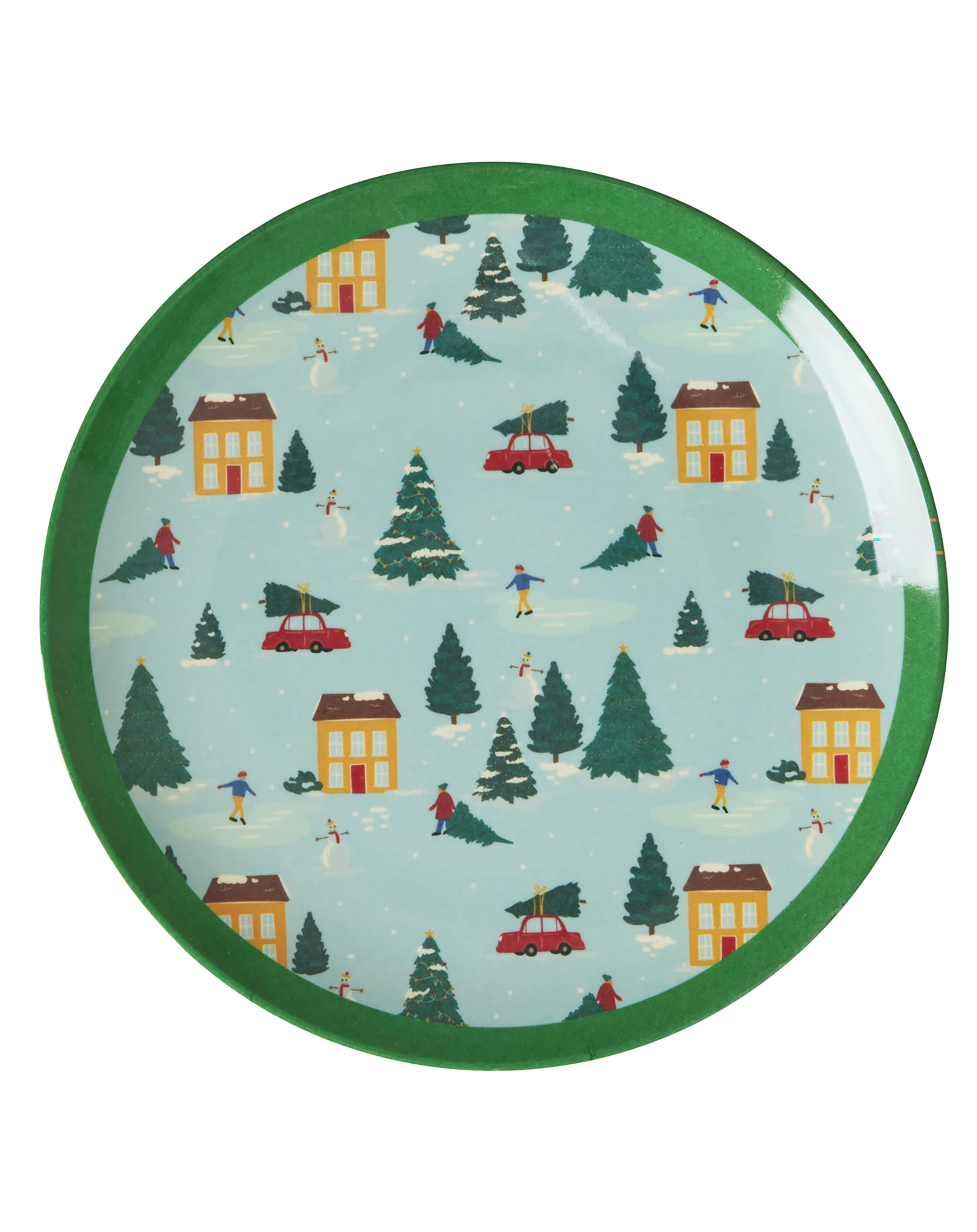 Melaminteller DESSERT PLATE - HAPPY HOLIDAY in blue