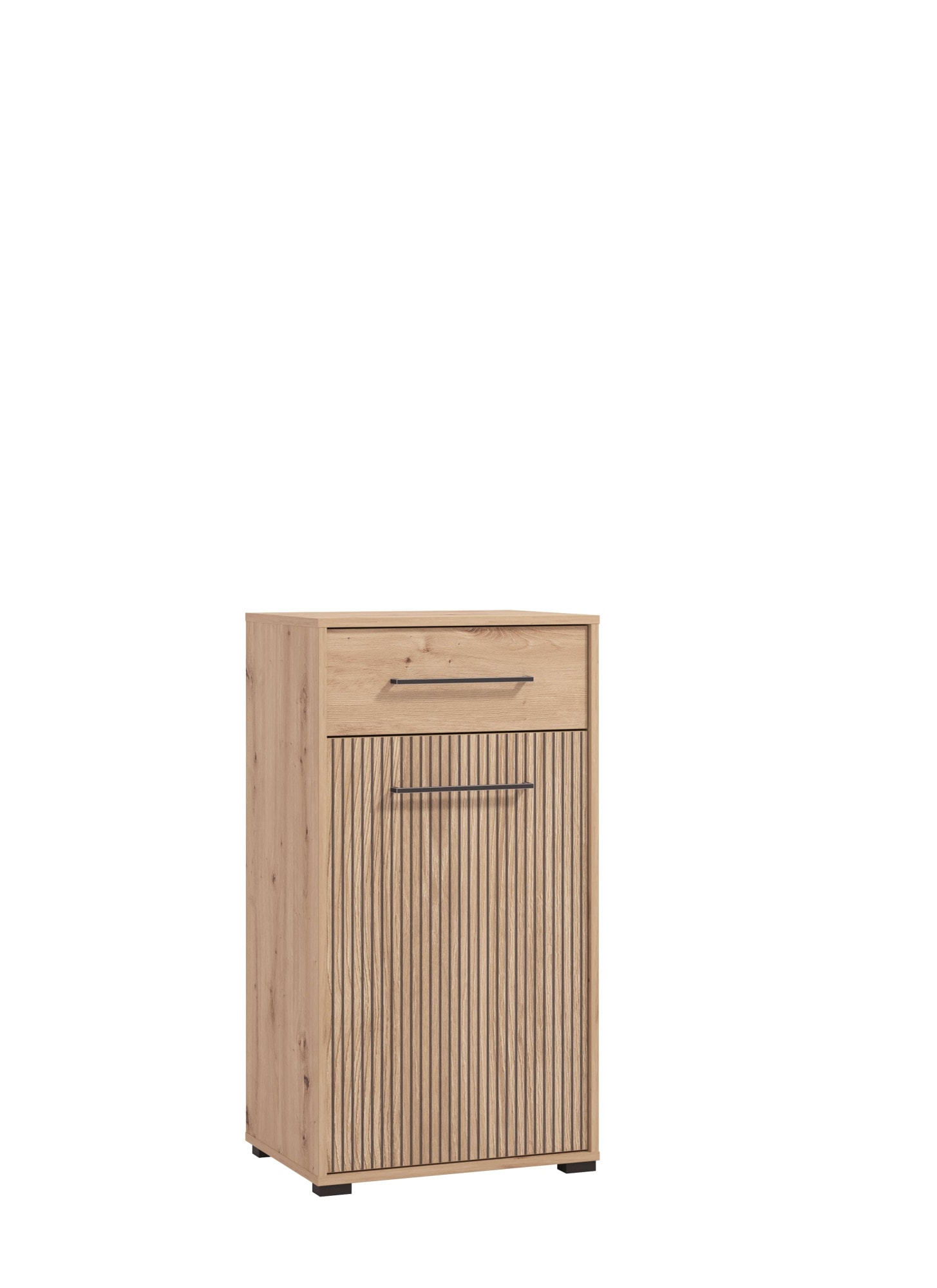 INOSIGN Schuhschrank »Landes, Schuhkommode, Schuhregal, mit einer Schublade, Höhe 102 cm« Fronten in Artisan Eiche mit Streifen, mit einer Tür