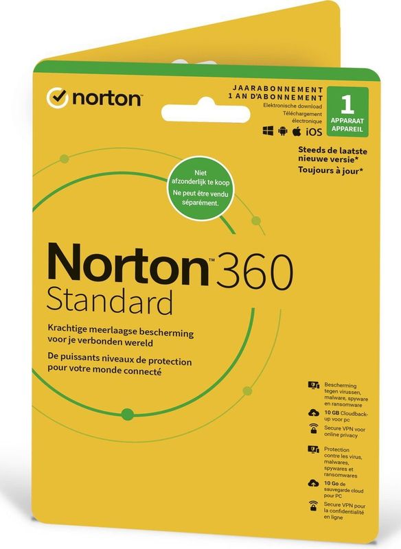 Norton - 360 Standaard - Antivirus - 1 Device - 1 Jaar