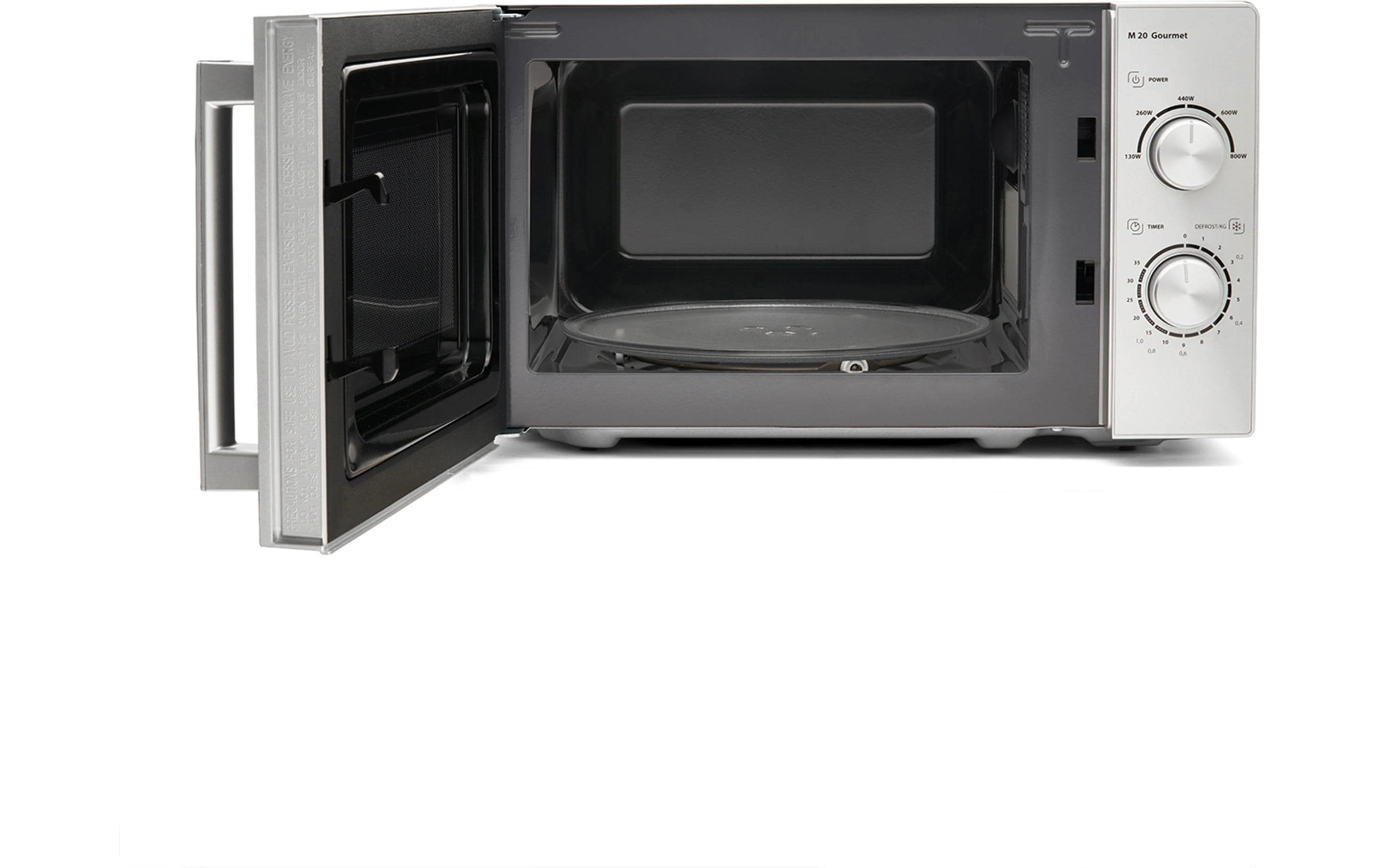 Mikrowelle M20 Gourmet Schwarz/Silber<br>Design-Mikrowelle
