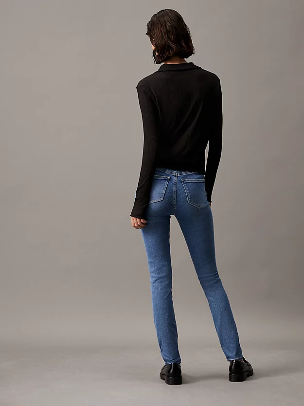 Calça jeans skinny de cintura alta
