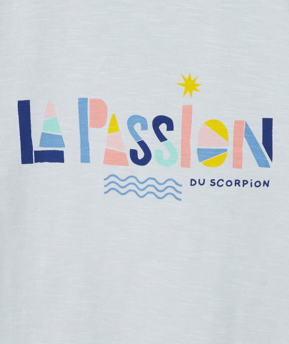 COSMIC VIBES - T-SHIRT BLEU SCORPION EN COTON BIO ENFANT
