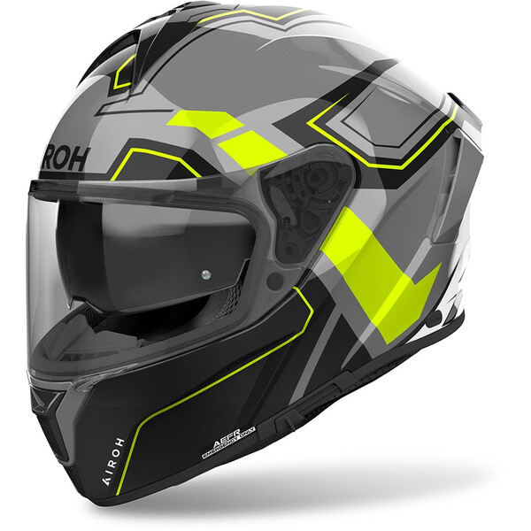 Airoh - Casque Spark 2 Dart Gris / Noir / Jaune fluo / Brillant