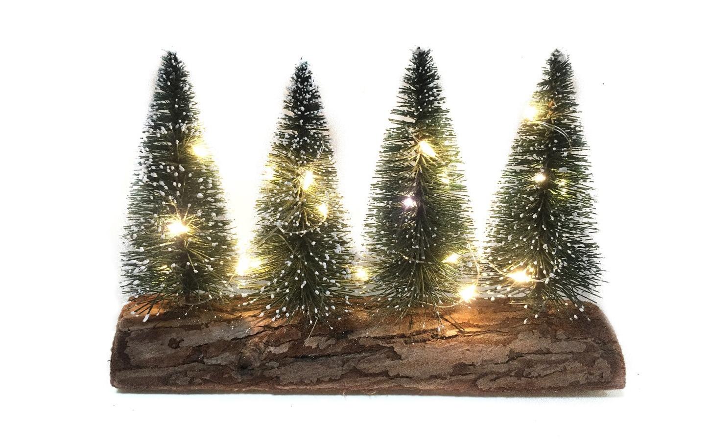 Tischdeko Tannenbäume, 12 cm, GrünLED Innendekoration