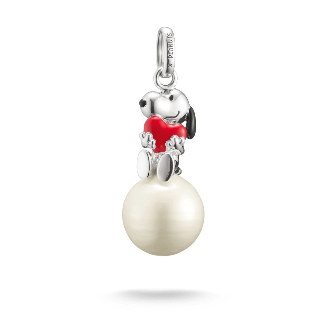 Thomas Sabo Anhänger Snoopy mit Herz auf Schneeball PEANUTS Silber
