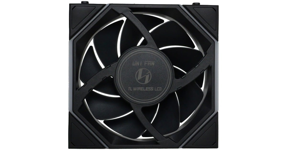 Lian LiUNI FAN TL 120 LCD Wireless RGB case fan  (Zwart, 120 x 124 x 28 mm, PWM, 1x 9-pin USB)