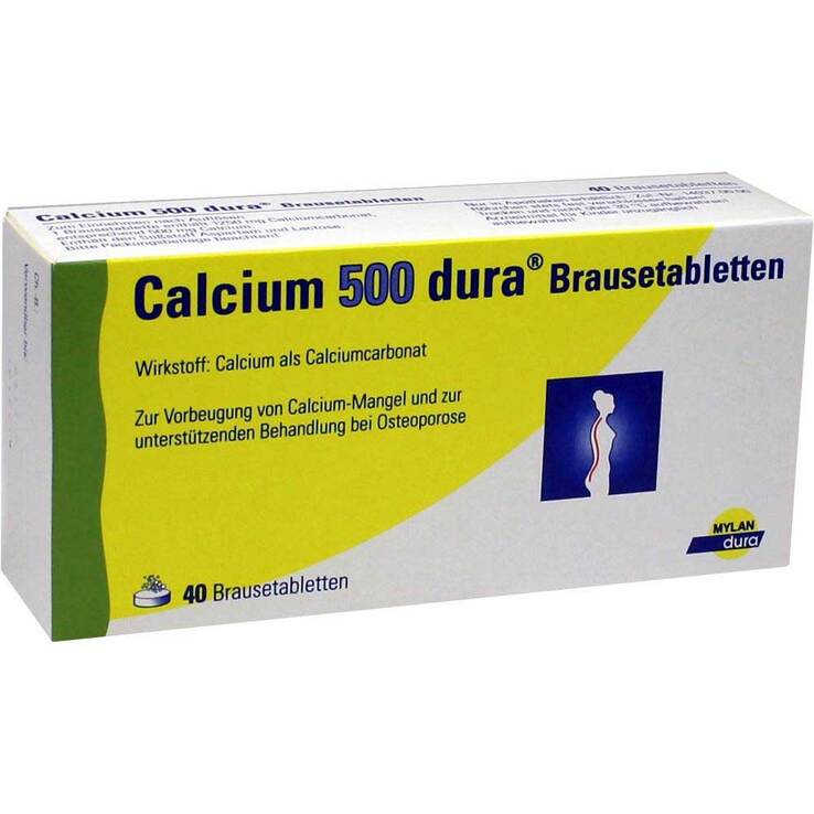 Calcium 500 dura Brausetabletten, 40 St