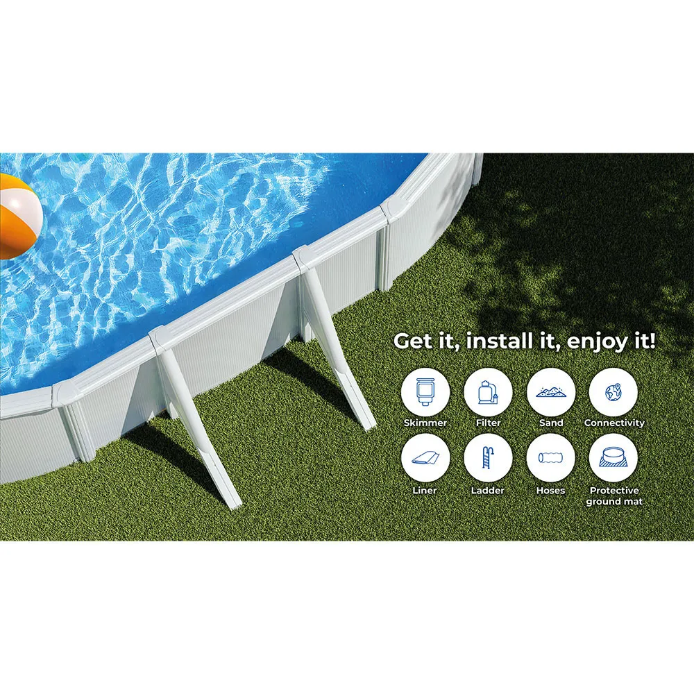 Gre pools Atlantis Stahl Pool mit Wänden 730x375x132 cm