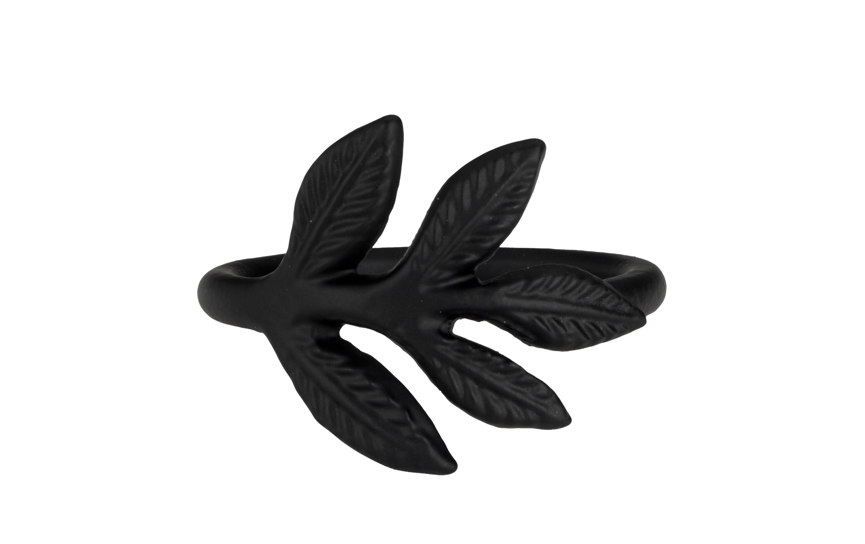 Serviettenring Janapur 5.5 x 4.3 cm, SchwarzLuxuriöser schwarzer Serviettenring für besondere Anlässe