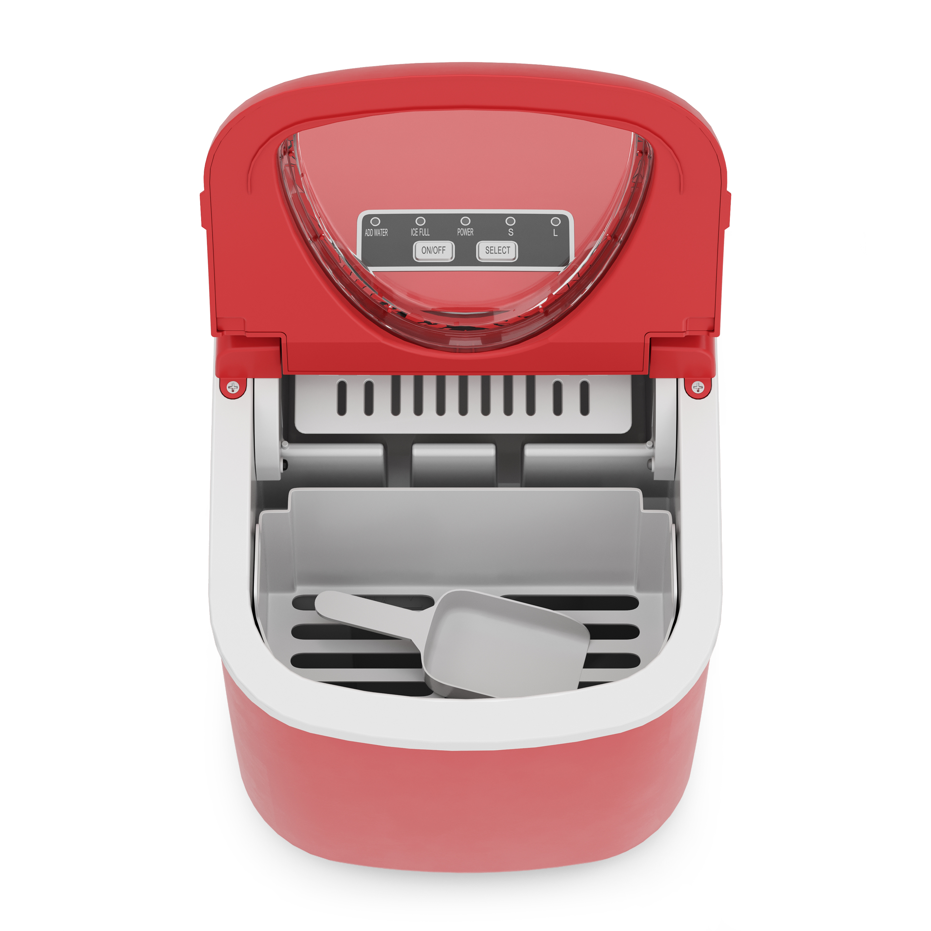 Eiswürfelmaschine rot 1.2L - 12 kg / 24 h