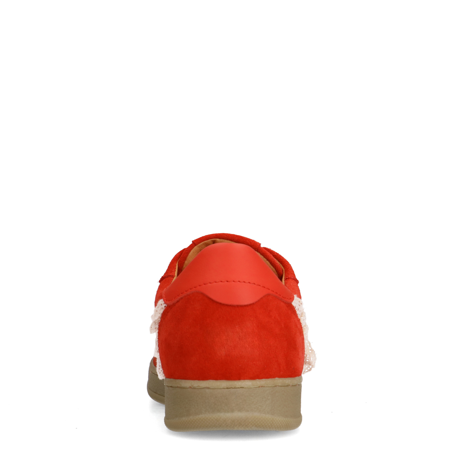 Rode suède sneakers