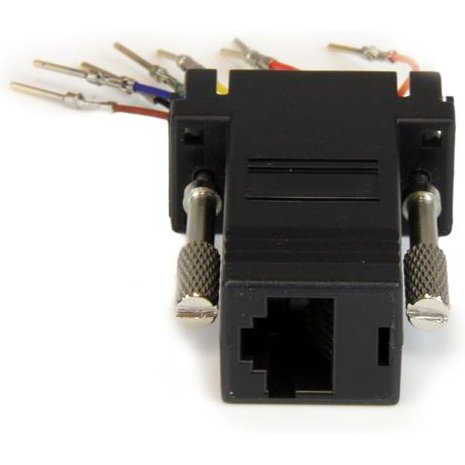 StarTech.com Adapteur Modulaire DB9 Mâle vers RJ45 Femelle Noir - DB9 à RJ45 M/F