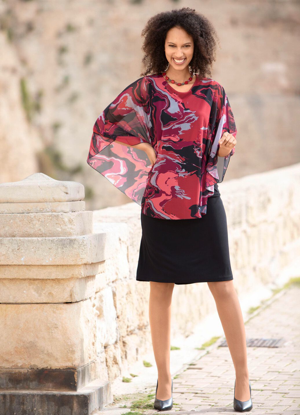 Kleid in angesagter Two-in-One-Optik