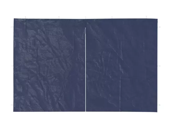 Paroi de tente de réception 2pcs avec fermeture éclair PE Bleu