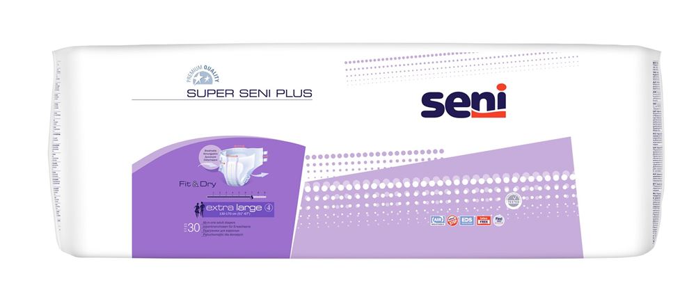 Super Seni Plus Windelhosen XL atmungsaktiv Hüftumfang 130-170cm 7 Tropfen 30 Stk