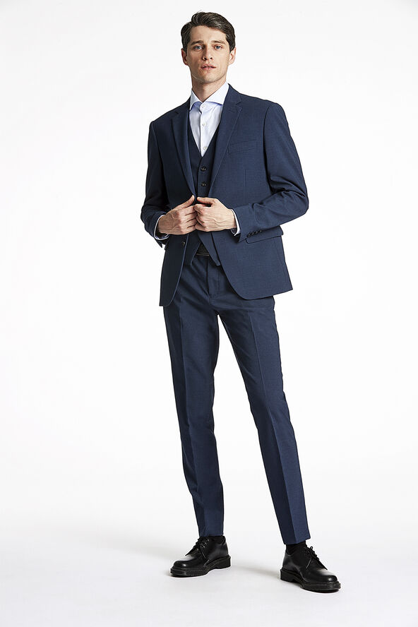 Lindbergh Suit med let stretch Blue mel