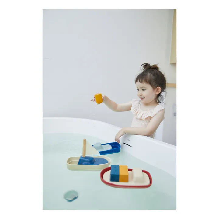 Plan Toys Bateau en caoutchouc naturel