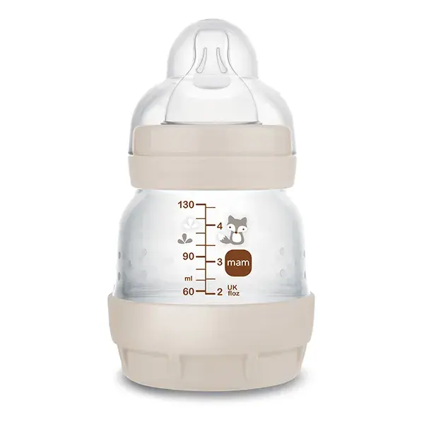 Mamadeira anticólica Mam Easy Start, cor areia, bico tamanho 0, 130ml