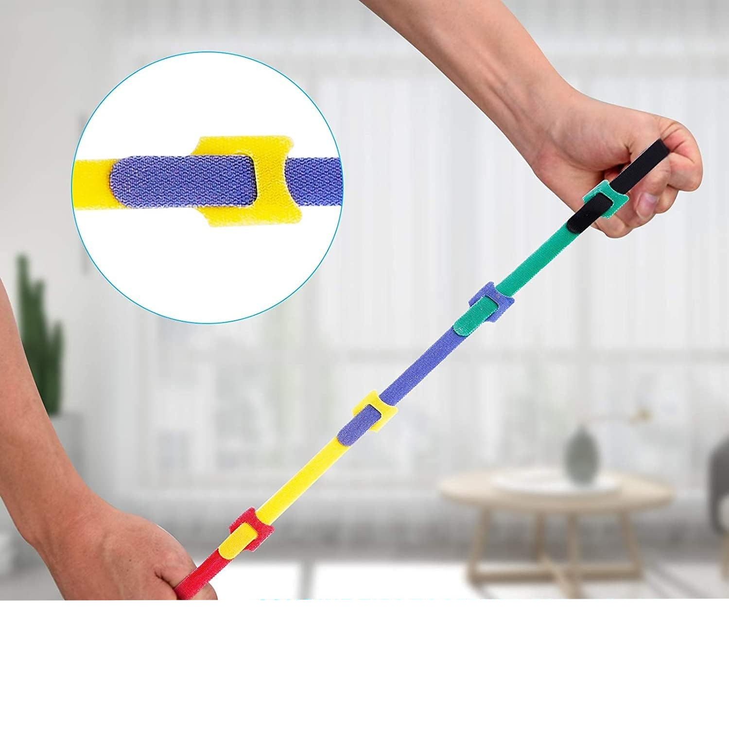 (60er Set) 15cm Wiederverwendbare Nylon Kabelbinder Kabel Organizer Kabel Clip Kabelhalter - Bunt