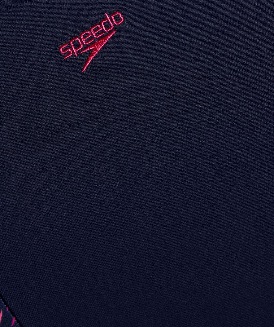 Speedo badedragt til piger - Hyperboom Splice Muscleback - Mørkeblå/pink