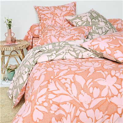 Linge de lit motif fleurs - BECQUET CRÉATION