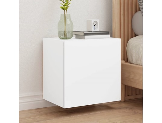 VIDAXL - Elément suspendu Meuble tv mural blanc 40,5x30x40 cm bois d'ingénierie