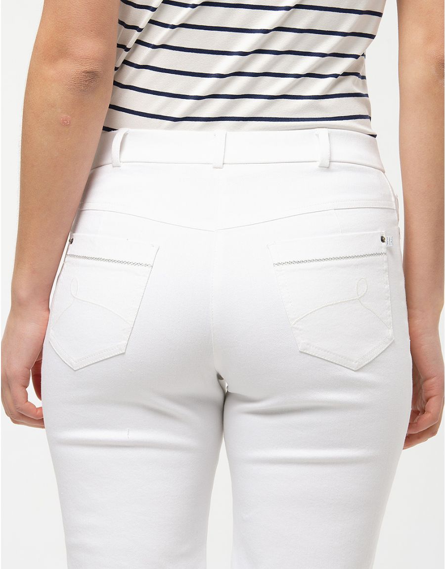 Jean blanc stretch
