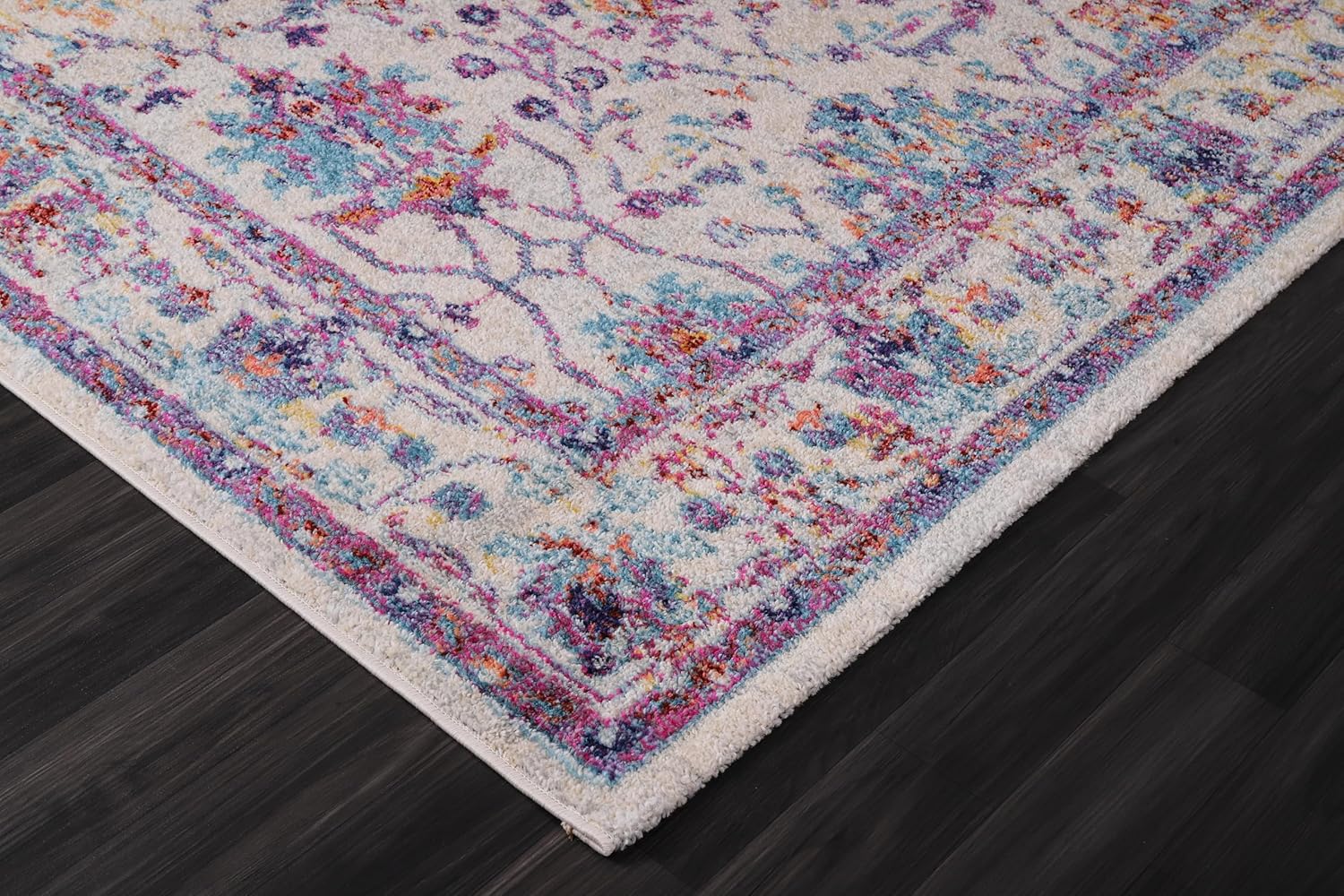 Wilton Vintage-Teppich für Wohnzimmer, weicher und strapazierfähiger Teppich, Kinder- und haustierfreundlich, gewebt, klassisches Medaillon-Design im Used-Look für Schlafzimmer, Flur und