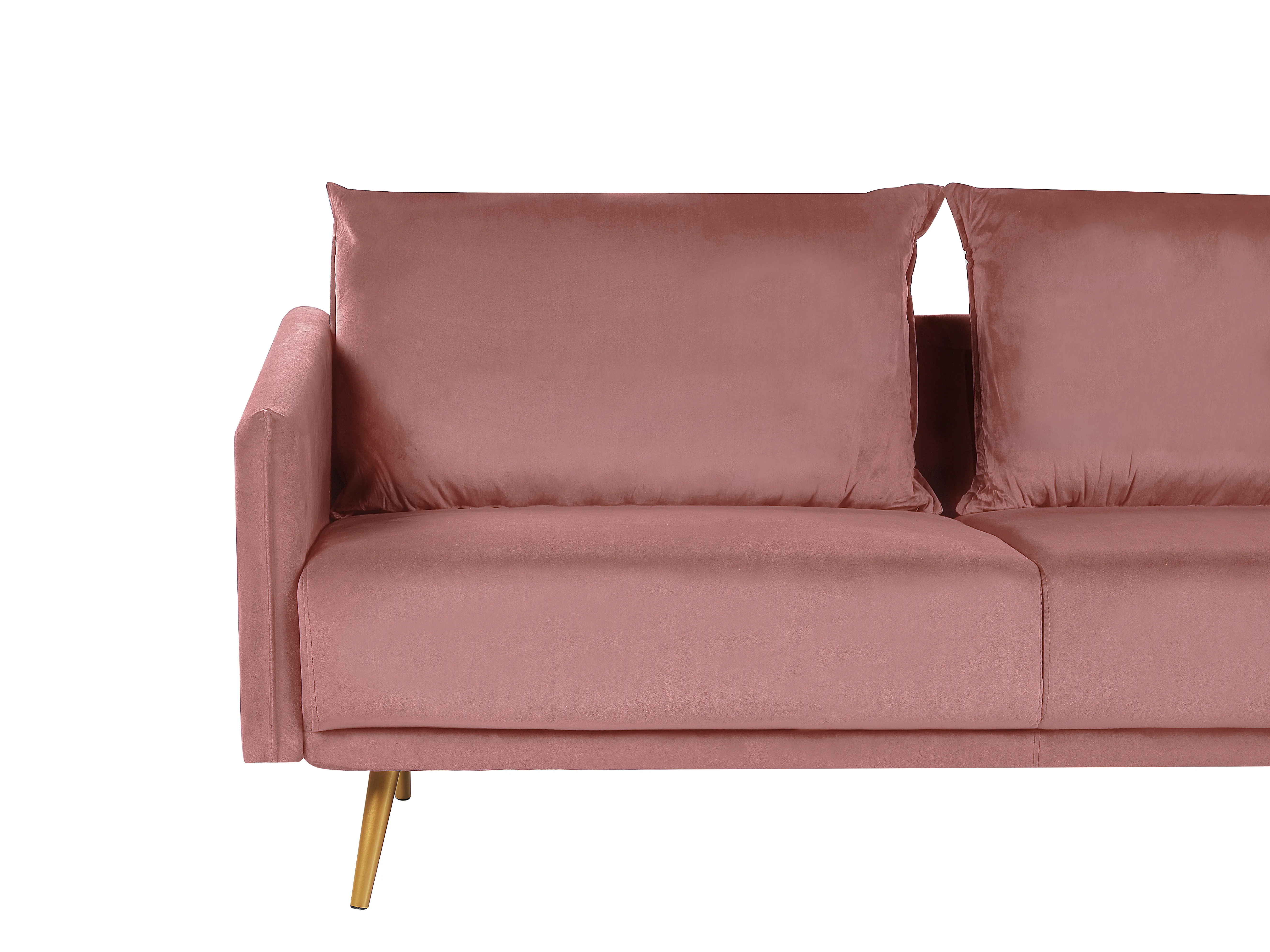 Bank 3-zits MAURA Fluweel Roze