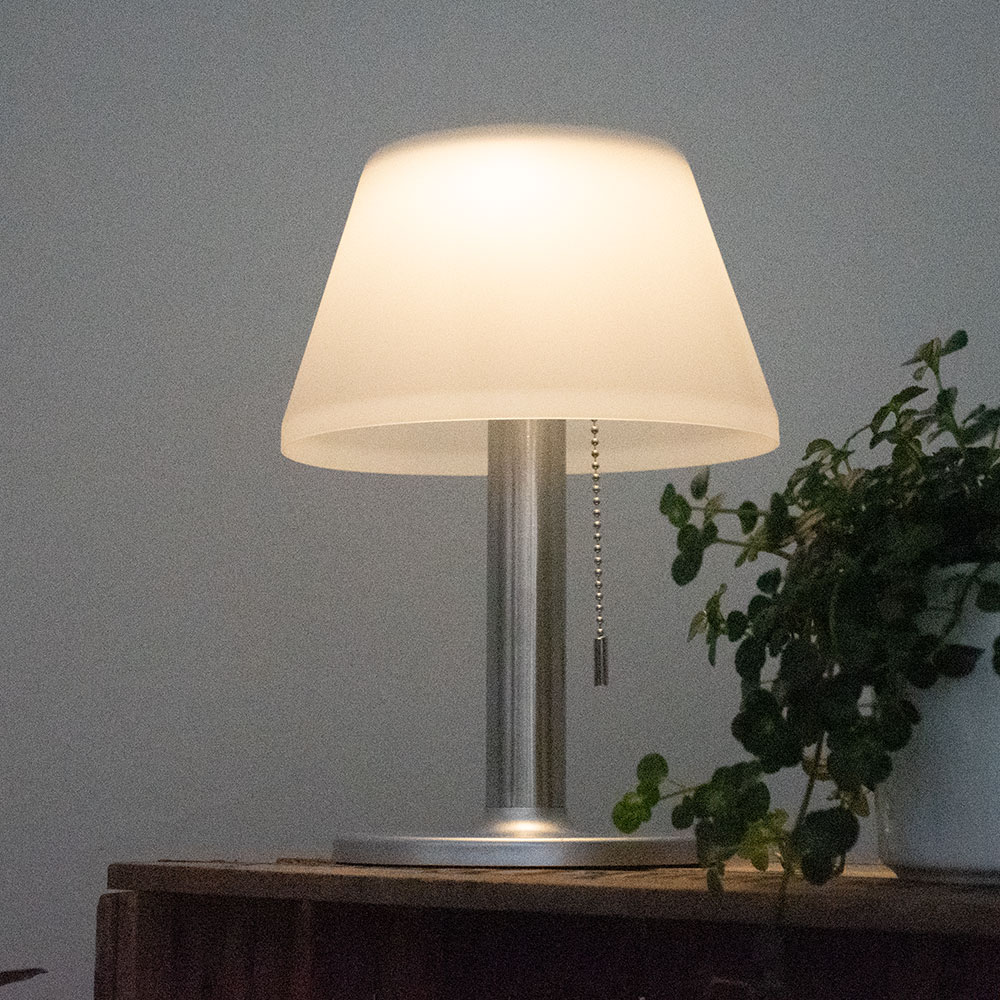 2er Set LED Solar Tischleuchte, Kunststoff, weiß, Höhe 28 cm