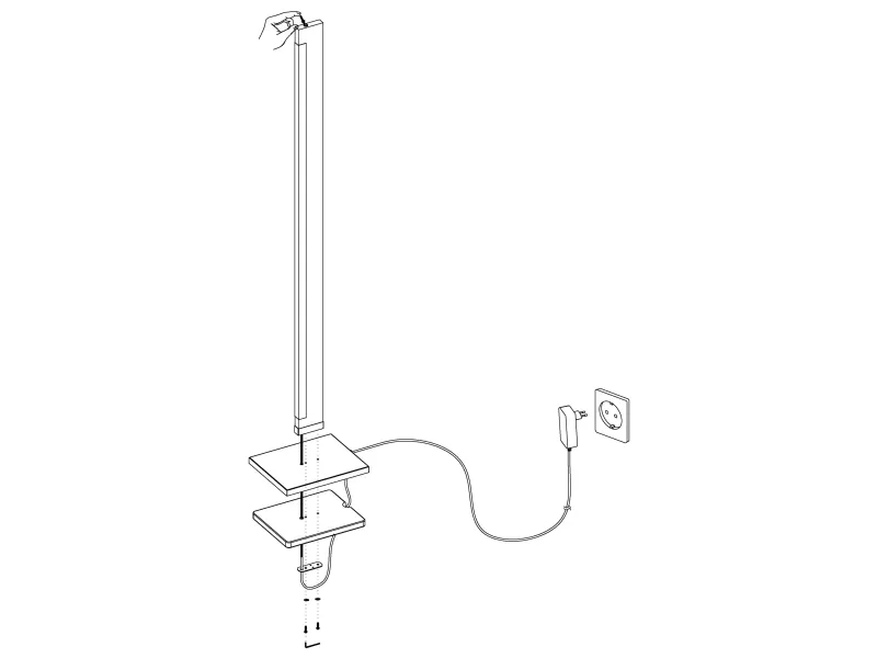 EGLO CAMACHO GULV H1260 3120LM TOUCH EG/SORT