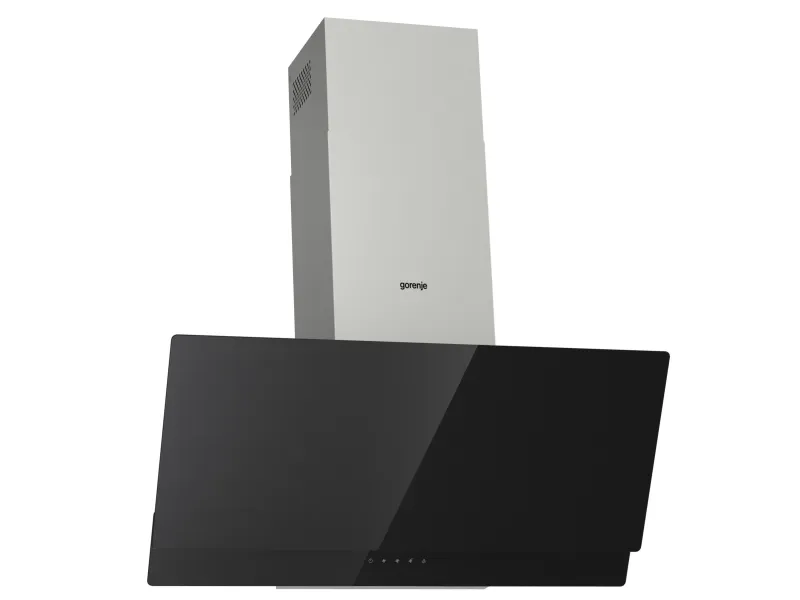 Gorenje Essential WHI949EXBG - Hætte - skorsten vinklet - bredde: 90 cm - dybde: 33.5 cm - udtrækning og recirkulation (-) - med intern motor - rustfrit stål/sølv