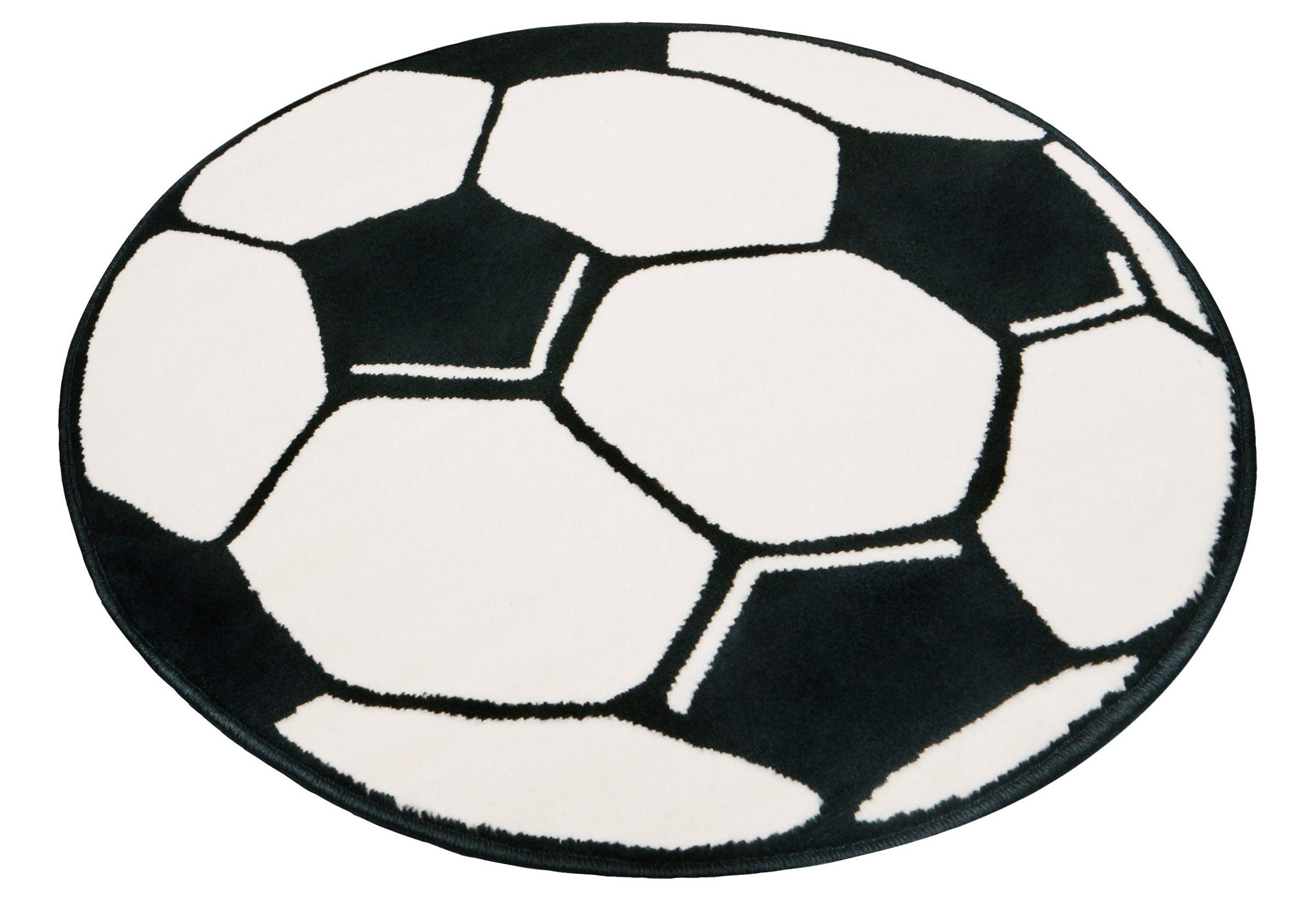 HANSE Home Kinderteppich »Fussball« rund 10 mm Höhe Kinder-Teppich, Rutschfest, Kurzflor, Fussball, Kinderzimmer, Spiel