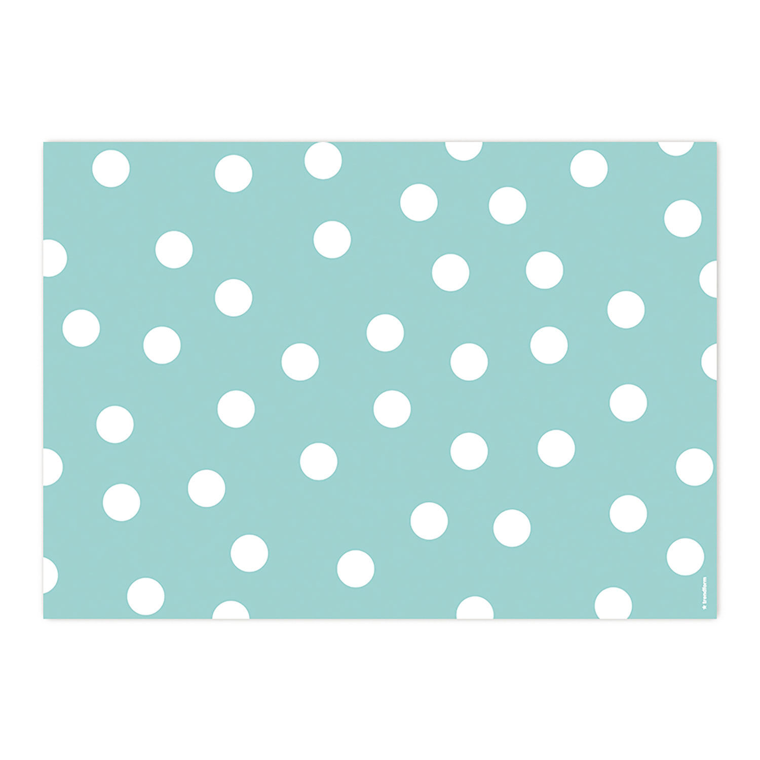 Papiertischset Polka Aqua