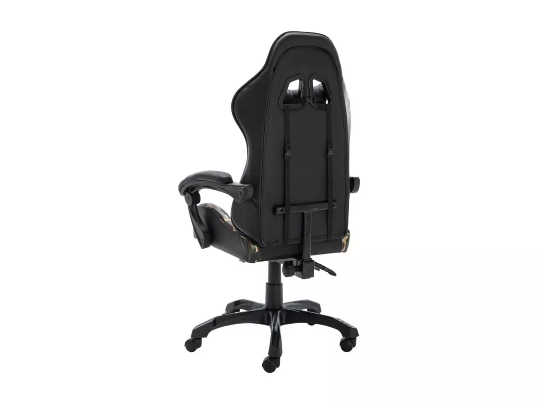 Fauteuil de jeux vidéo Noir et camouflage Similicuir
