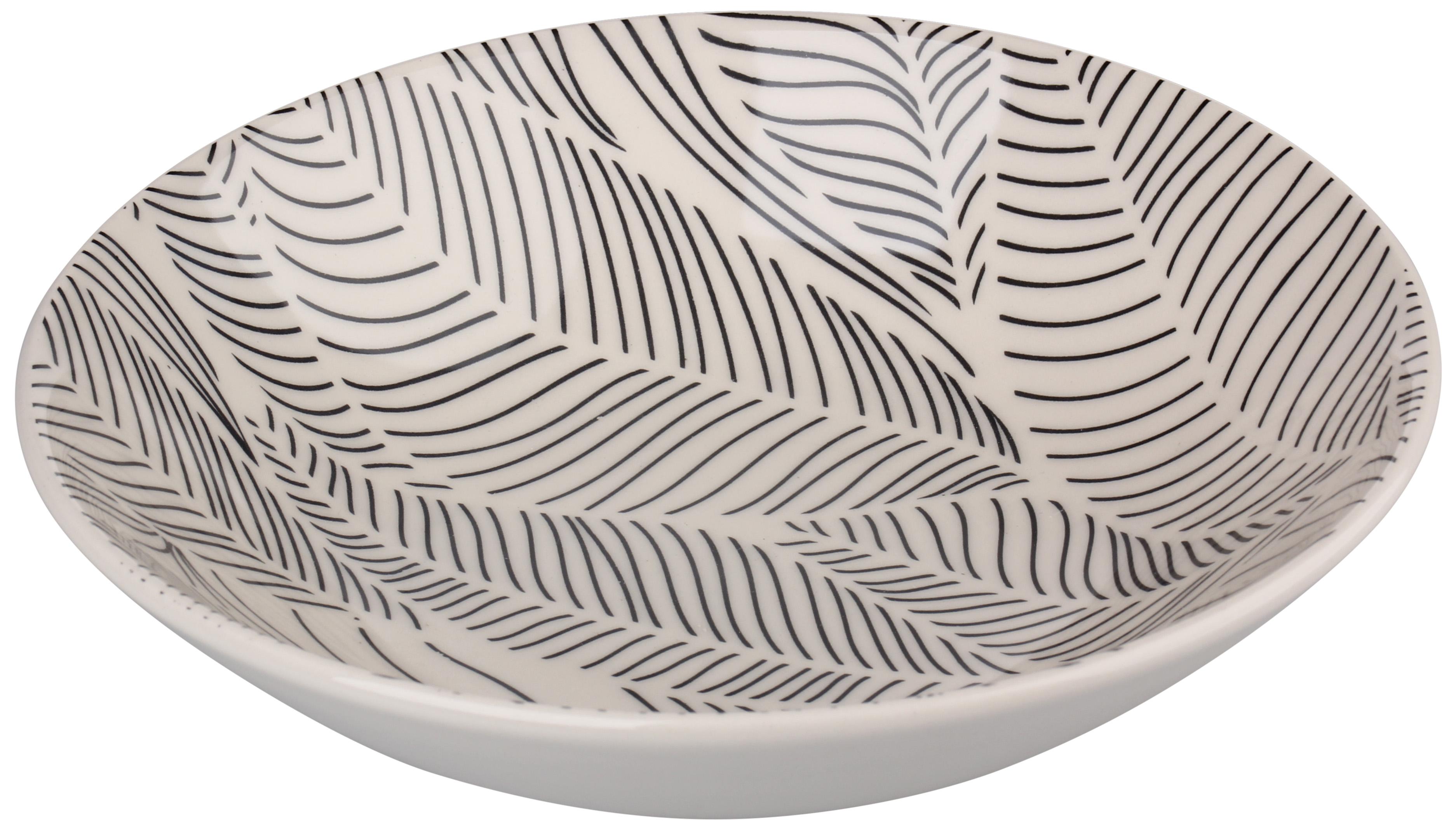 ASSIETTE A SOUPE FEUILLAGE GRES DECOREE FORME COUPE 20CM